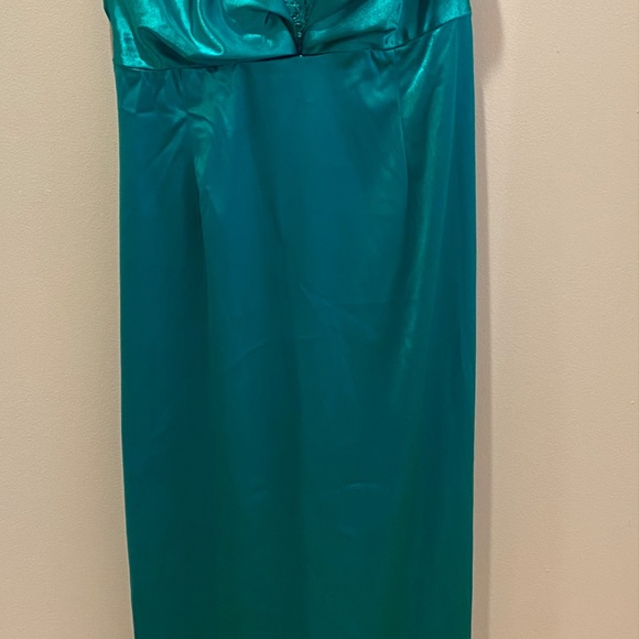 Vici Collection Satin Green Dress - Picture 6 of 6